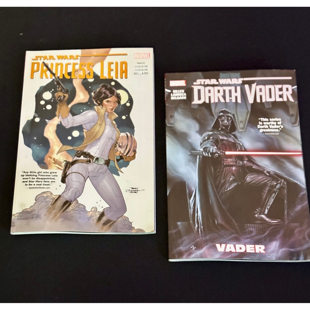 Star Wars Marvel Graphic Novel Lot Princess Leia & Darth Vader Vol 1 Vader TPB
